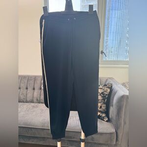 Zara Navy Blue Jogger Pants with Side Stripe